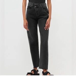 AGoldE criss cross jeans in black straight